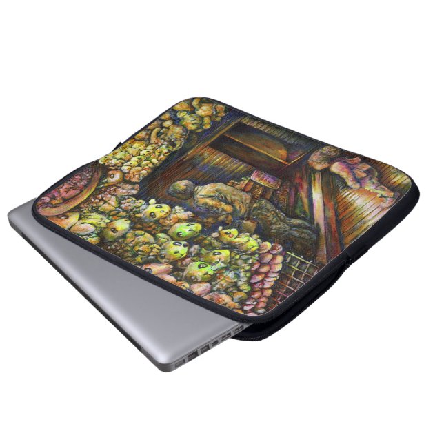 Ten noorden van het circus laptop sleeve (Voorkant onderkant)