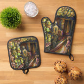 Ten noorden van het Circus Ovenwant & Pannenlap Set (Top down)