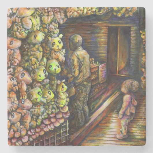 Ten noorden van het Circus Stenen Onderzetter (Voorkant)