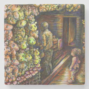 Ten noorden van het Circus Stenen Onderzetter