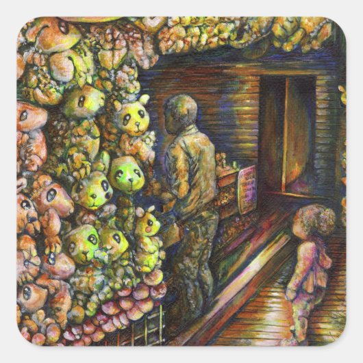 Ten noorden van het Circus Vierkante Sticker (Voorkant)