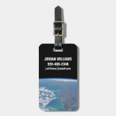 Ten noorden van het schiereiland Florida. Bagagelabel (Voorkant verticaal)