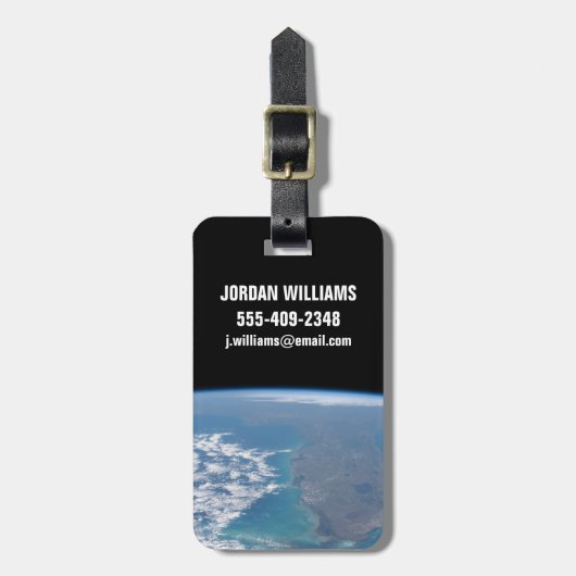 Ten noorden van het schiereiland Florida. Bagagelabel (Voorkant verticaal)