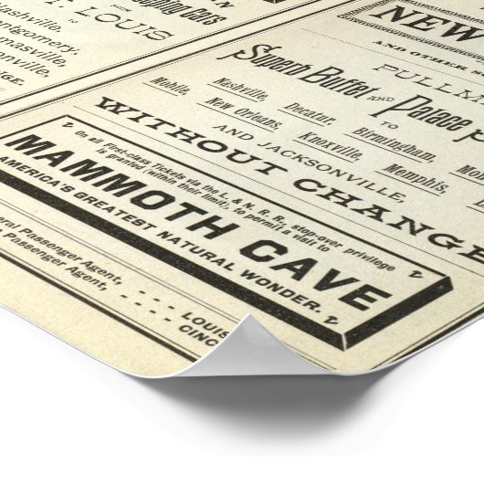 Ten noorden van Louisville en Nashville Railroad Poster (Hoek)