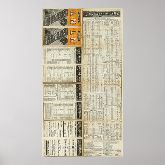 Ten noorden van Louisville en Nashville Railroad Poster (Voorkant)