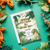 Ten-o-saurus Rex Boy Dino Verjaardagsfeest Kaart