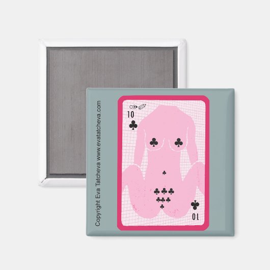 'Ten of Spades' ontwerper koelkastmagneet Magneet (Voorkant / Achterkant)