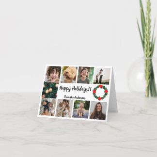 Ten Photo Template Simple Christmas Feestdagen Kaart