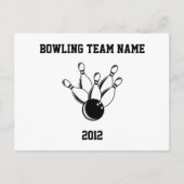 Ten Pin Bowling, Bowling Team Name, 2012 Briefkaart (Voorkant)