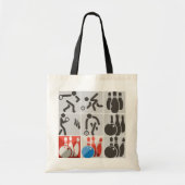 Ten Pin Bowling Icons Sport Canvas tas (Voorkant)