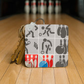 Ten Pin Bowling Icons Sport Sleutelhanger