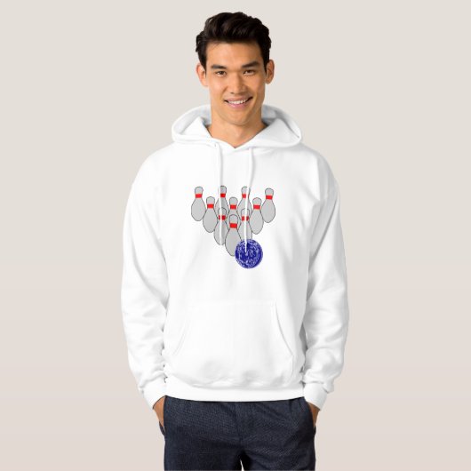 Ten Pin Bowling Mannen Hoodie (Voorkant volledig)
