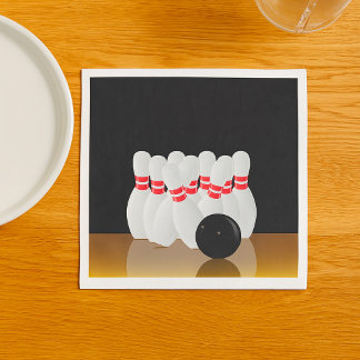 Ten Pin Bowling Strike Servet