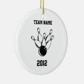 Ten Pin Bowling, teamnaam, 2012 Keramisch Ornament (Rechts)