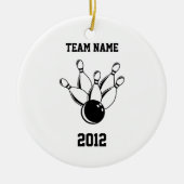 Ten Pin Bowling, teamnaam, 2012 Keramisch Ornament (Voorkant)