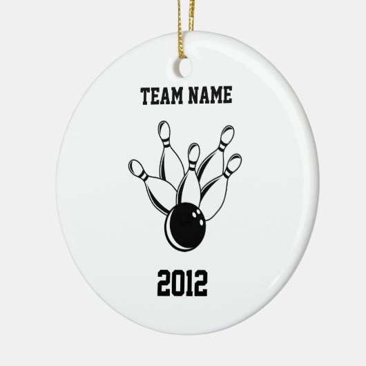 Ten Pin Bowling, teamnaam, 2012 Keramisch Ornament (Links)