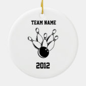 Ten Pin Bowling, teamnaam, 2012 Keramisch Ornament (Achterkant)
