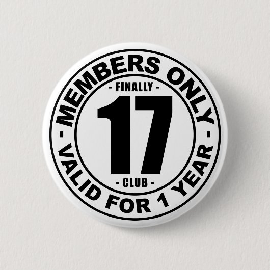 Ten slotte 17 club ronde button 5,7 cm (Voorkant)
