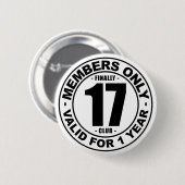 Ten slotte 17 club ronde button 5,7 cm (Voorkant /achterkant)