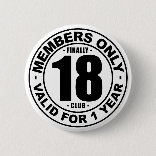 Ten slotte 18 club ronde button 5,7 cm (Voorkant)