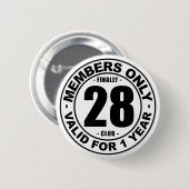 Ten slotte 28 club ronde button 5,7 cm (Voorkant /achterkant)