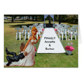 Ten slotte bruiloft Funny Interracial Couple 2 Kaa (Voorkant Horizontaal)