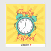 Ten slotte in ruste, zet de wekker uit. sticker (Vel)