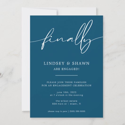 Ten slotte Medeaankondiging Verloving en uitnodigi Kaart (Voorkant)