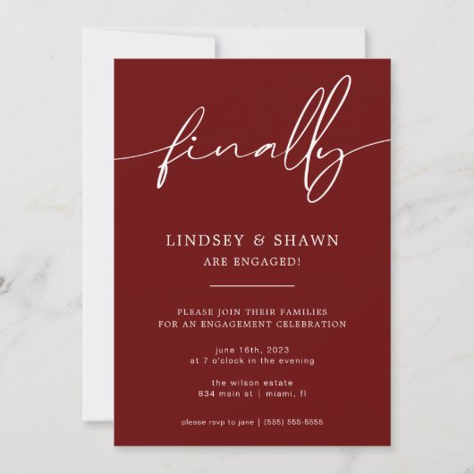 Ten slotte Medeaankondiging Verloving en uitnodigi Kaart (Voorkant)