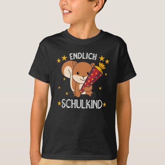 Ten slotte Schoolkind Squirrel School T-shirt (Voorkant)
