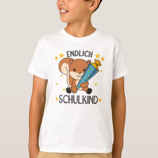 Ten slotte Schoolkind Squirrel School T-shirt (Voorkant)