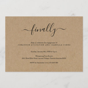 Ten slotte uitnodiging van de Engagement Party