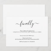 Ten slotte uitnodiging van de Engagement Party (Voorkant / Achterkant)