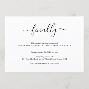 Ten slotte uitnodiging van de Engagement Party