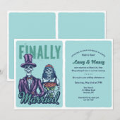 Ten slotte Uitnodiging voor de bruiloftsreceptie n (Voorkant / Achterkant)