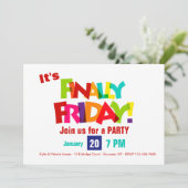 Ten slotte uitnodigingen van de vrijdagpartij (Staand voorkant)