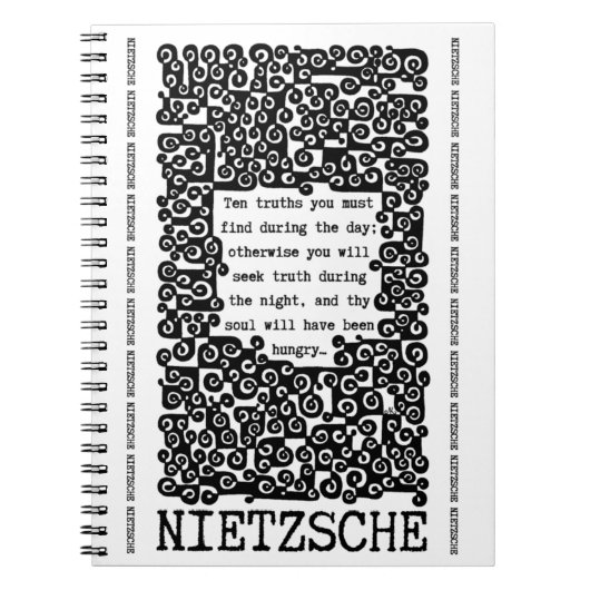 TEN TRUTHS citaat Nietzsche Notitieboek (Voorkant)