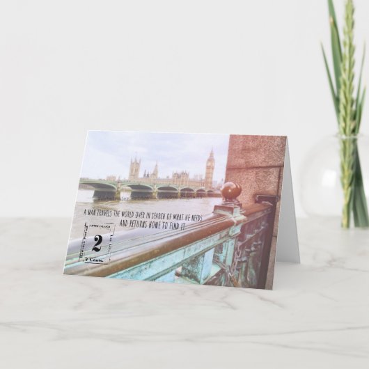 TEN WESTEN VAN HET THAMES WENSKAART BEDANKKAART (Voorkant)