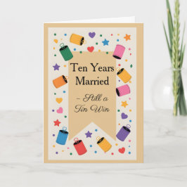 Ten Years of Tin & Win Fun Anniversary Kaart