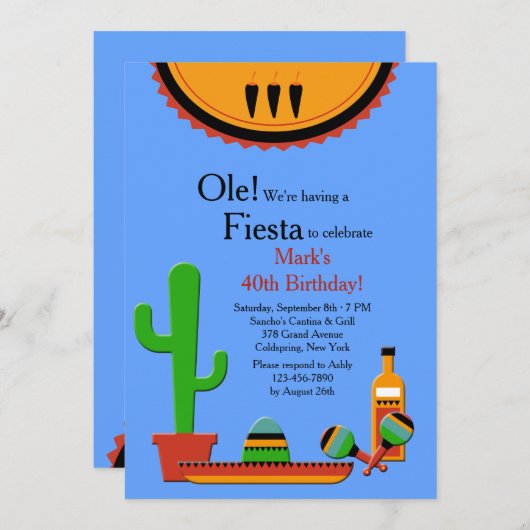 Ten zuiden van de grensuitnodiging kaart (Voorkant / Achterkant)