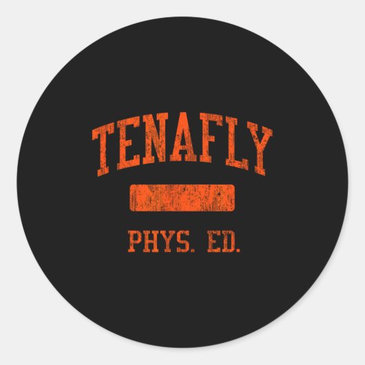 Tenafly High School Hs Tenafly Nj Phys Ed  Ronde Sticker (Voorkant)