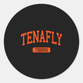 Tenafly High School Hs Tenafly Nj Varsity Srts  Ronde Sticker (Voorkant)