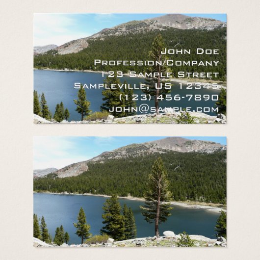 Tenaya Lake in het Nationaal Park Yosemite Visitekaartje (Voorkant /achterkant)