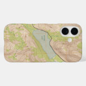 Tenaya Lake, Yosemite Topografische kaart Case-Mate iPhone Case (Achterkant (horizontaal))