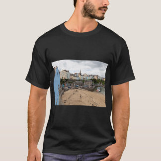 Tenby North Beach en pastelhuizen T-shirt