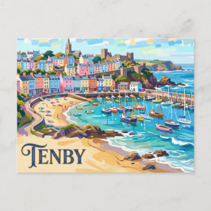 Tenby Wales Briefkaart