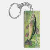 Tench Fish Print Sleutelhanger (Voorkant Links)