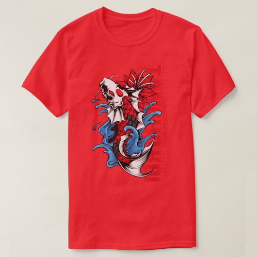 Tencho Koi Carp Fish Japan Design T-shirt (Design voorkant)