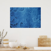 Tend op nul blauw poster (Keuken)
