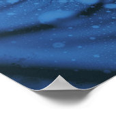 Tend op nul blauw poster (Hoek)